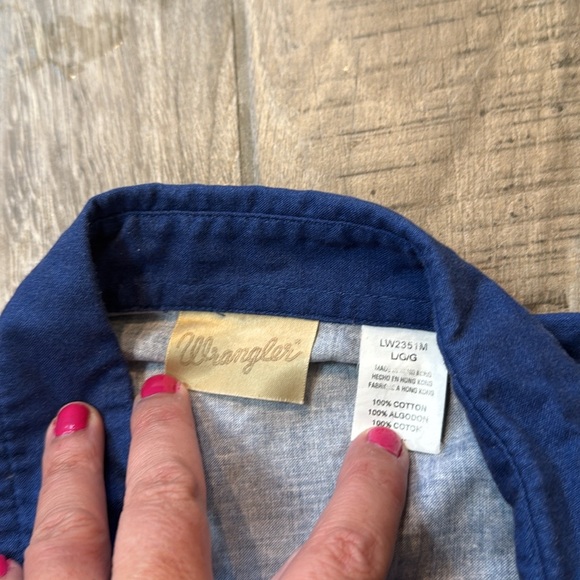 Wrangler Western Sunset Cowboy Print Pearl Snap Shirt Vintage 70s 80s Large Rare - Picture 7 of 13